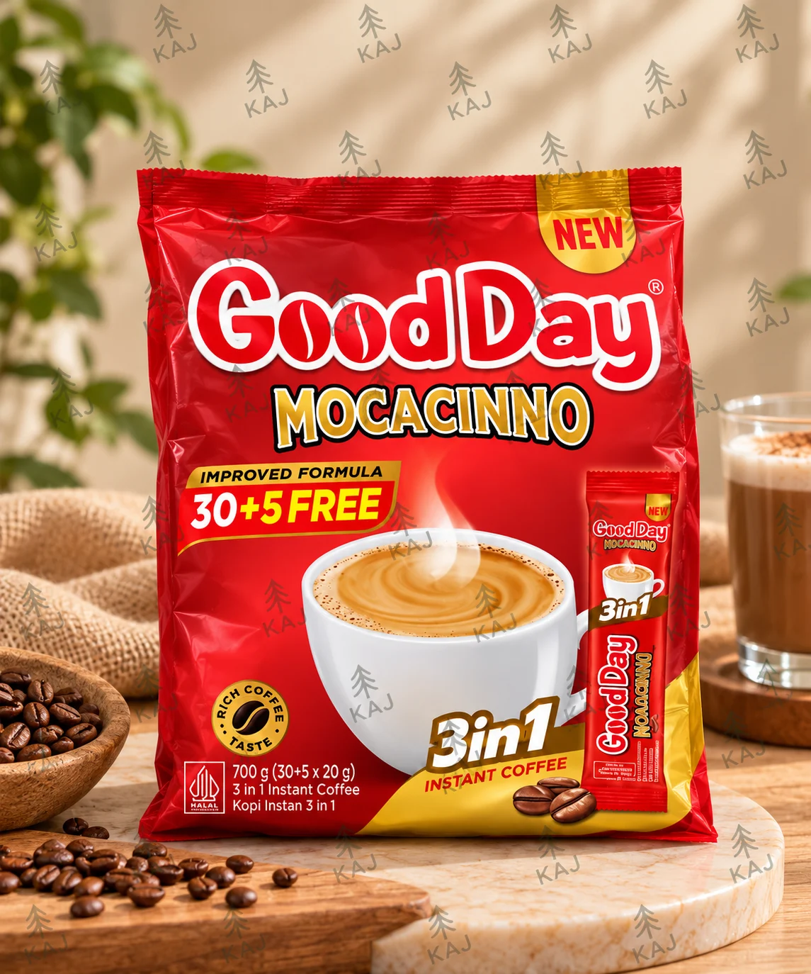 کافی میکس گوددی موکاچینو 3 در 1 بسته 35 عددی