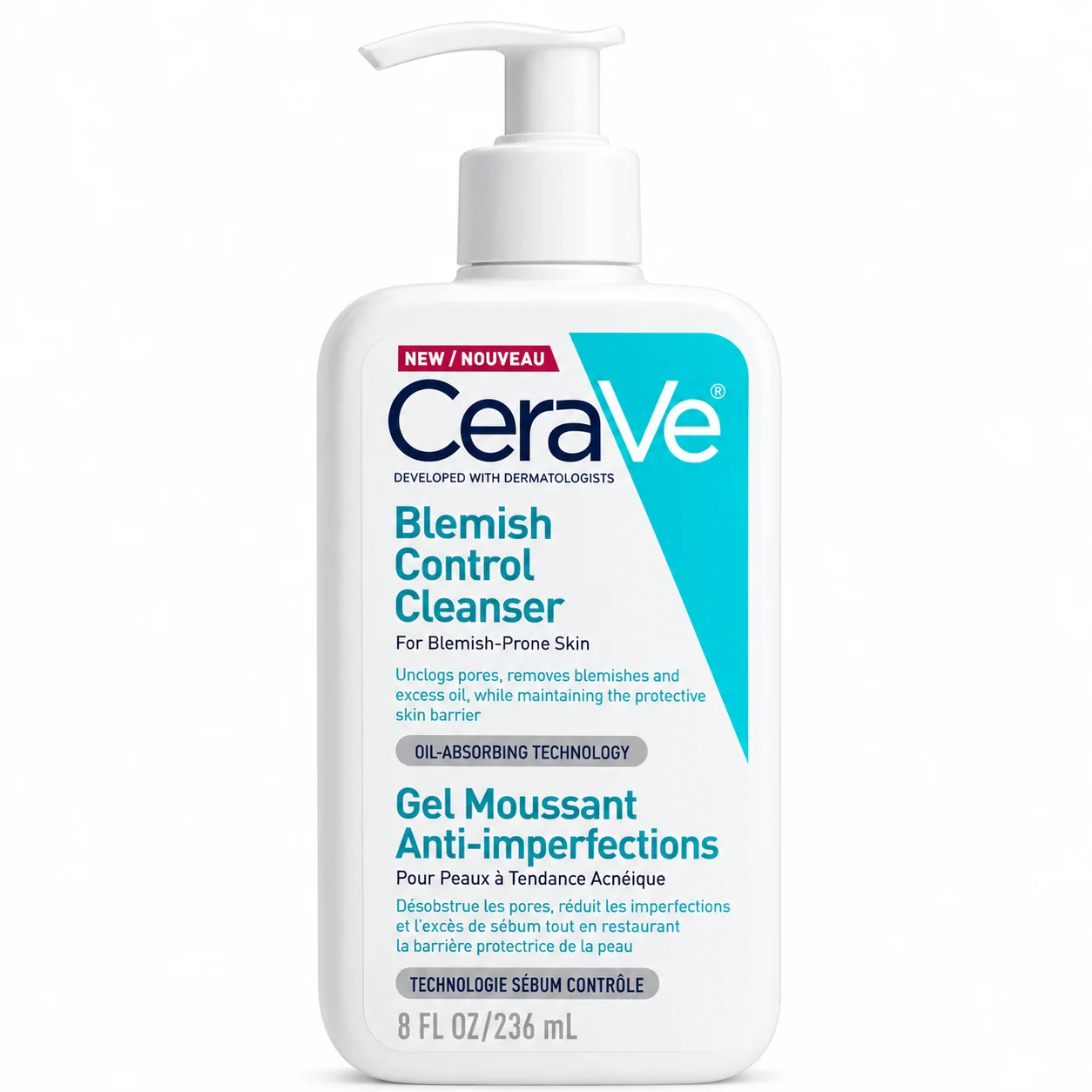 ژل شستشو سراوی مدل Blemish Control حجم ۲۳۶ میل ضد جوش و ضد لک