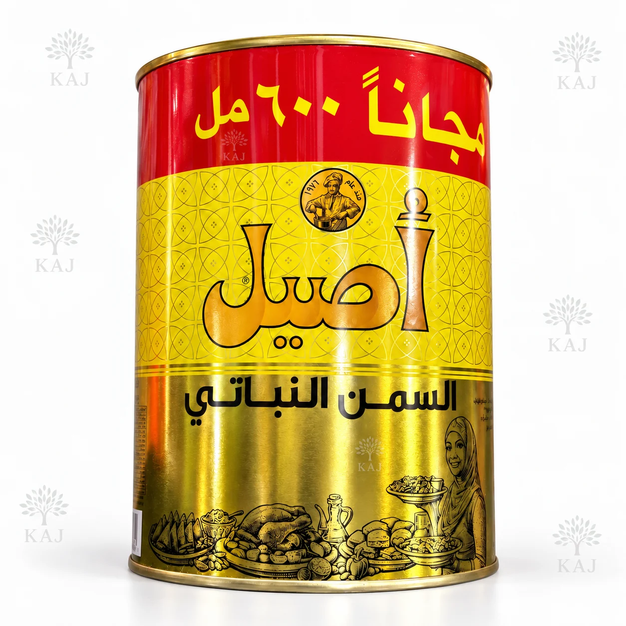 روغن جامد گیاهی اصیل Aseel وزن ۴.۶ کیلوگرم